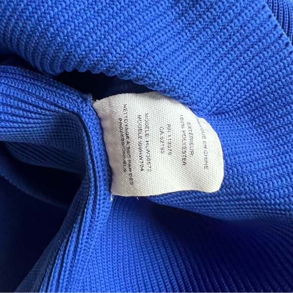 Helmut Lang Royal Blue Mock Neck Thumb hole Sweater Size M - Picture 7 of 11